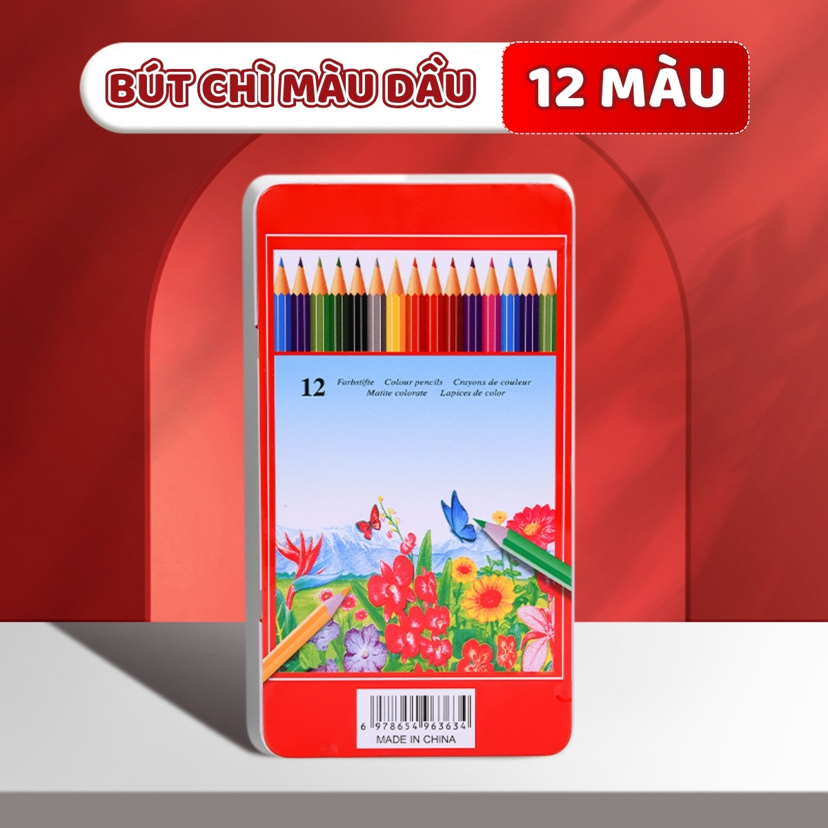 Hộp Chì Màu Dầu 72 Màu - Chì Vẽ Nhiều Lựa Chọn Màu Sắc Chống Gãy Lõi Dễ Dàng Pha Trộn