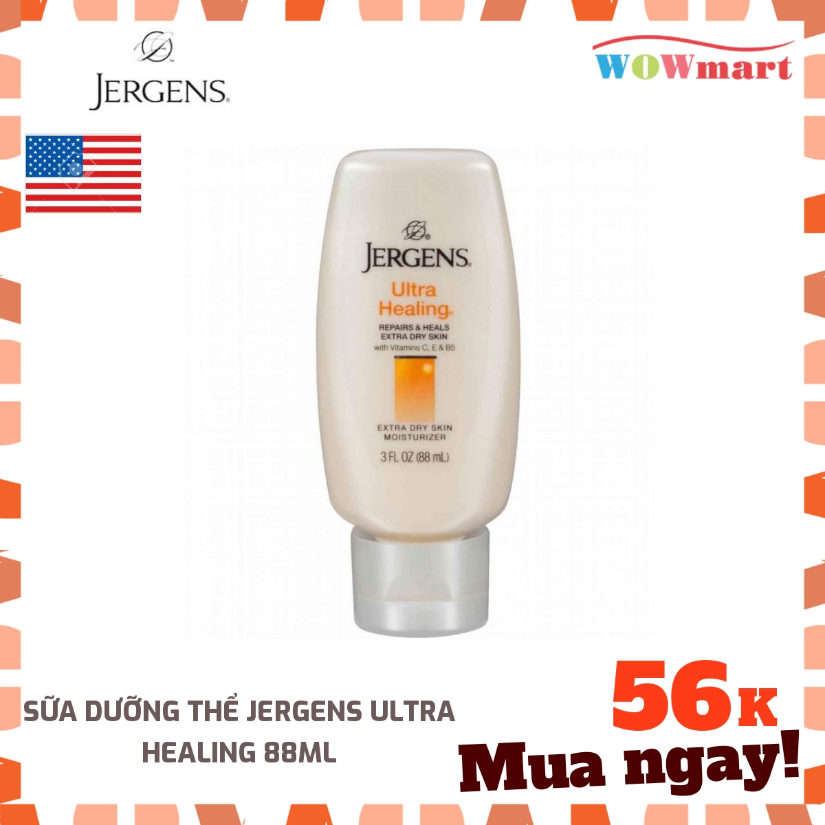 [Hcm]Sữa Dưỡng Thể Jergens Ultra Healing 88Ml - Mỹ