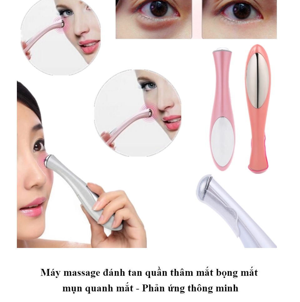 [HCM]Máy massage đánh tan quần thâm mắt bọng mắt mụn quanh mắt - Phản ứng thông minh- Màu Trắng
