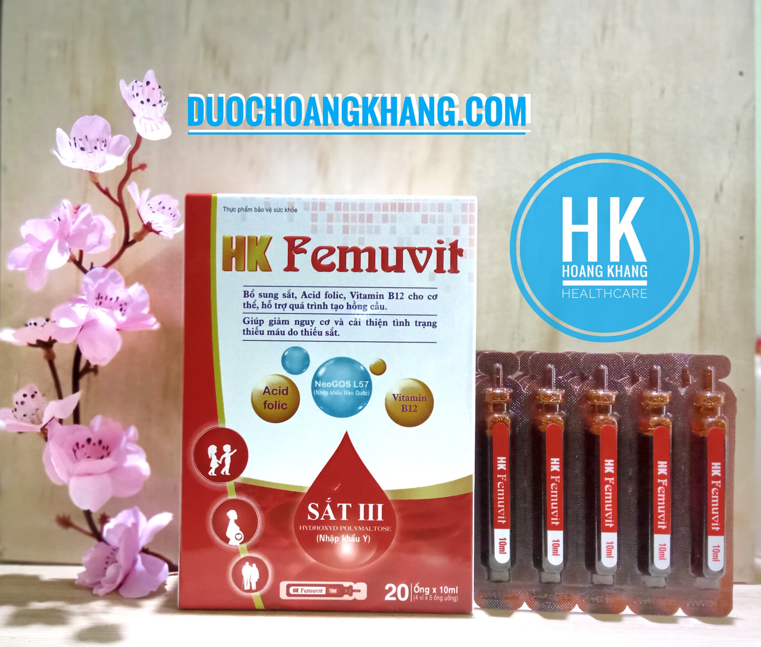 [Hcm]Bổ Sung Sắt Hk Femuvit Đạng Ống Dành Cho Bầu Và Người Thiếu Hụt Sắt