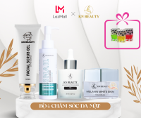 KN Beauty - Bộ 4 bước chăm sóc da Trắng sáng Ngừa Nám: Kem dưỡng+ Serum + Sữa rửa mặt+ Tẩy tế bào chết (Tặng Body Bơ)