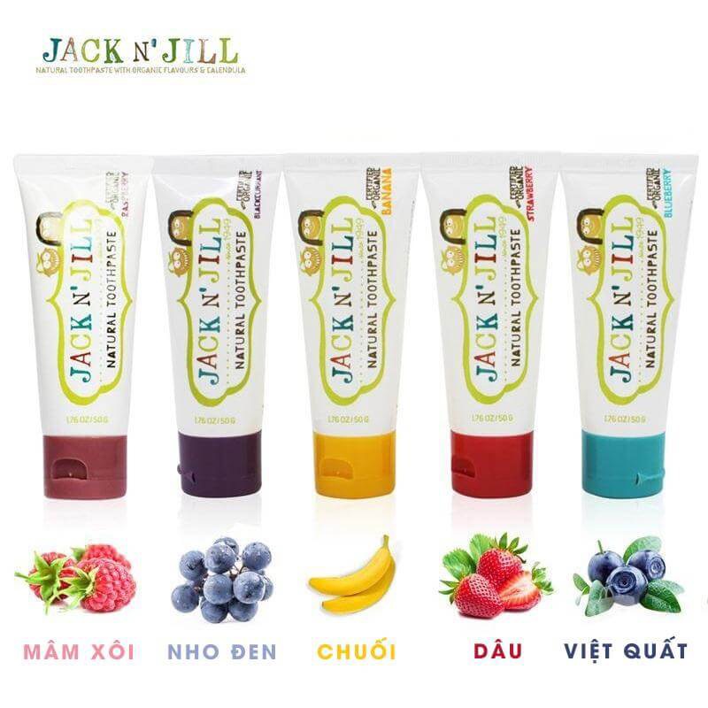 [Hcm][Cam Kết Hàng Úc] Kem Đánh Răng Hữu Cơ Jack N’ Jill 50G Của Úc Cho Trẻ Em