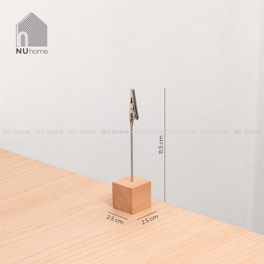 Đế kẹp ảnh giấy note - Kuri | nuhome.vn | được thiết kế đơn giản đẹp mắt với chân đế bằng gỗ và đầu