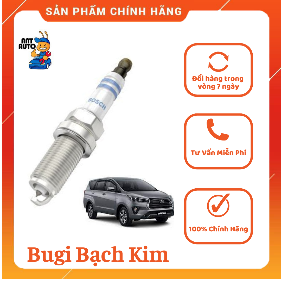 [Chính Hãng] Bugi Bạch Kim Toyota Innova Bosch FR8NPP30W giác 16 chân dài