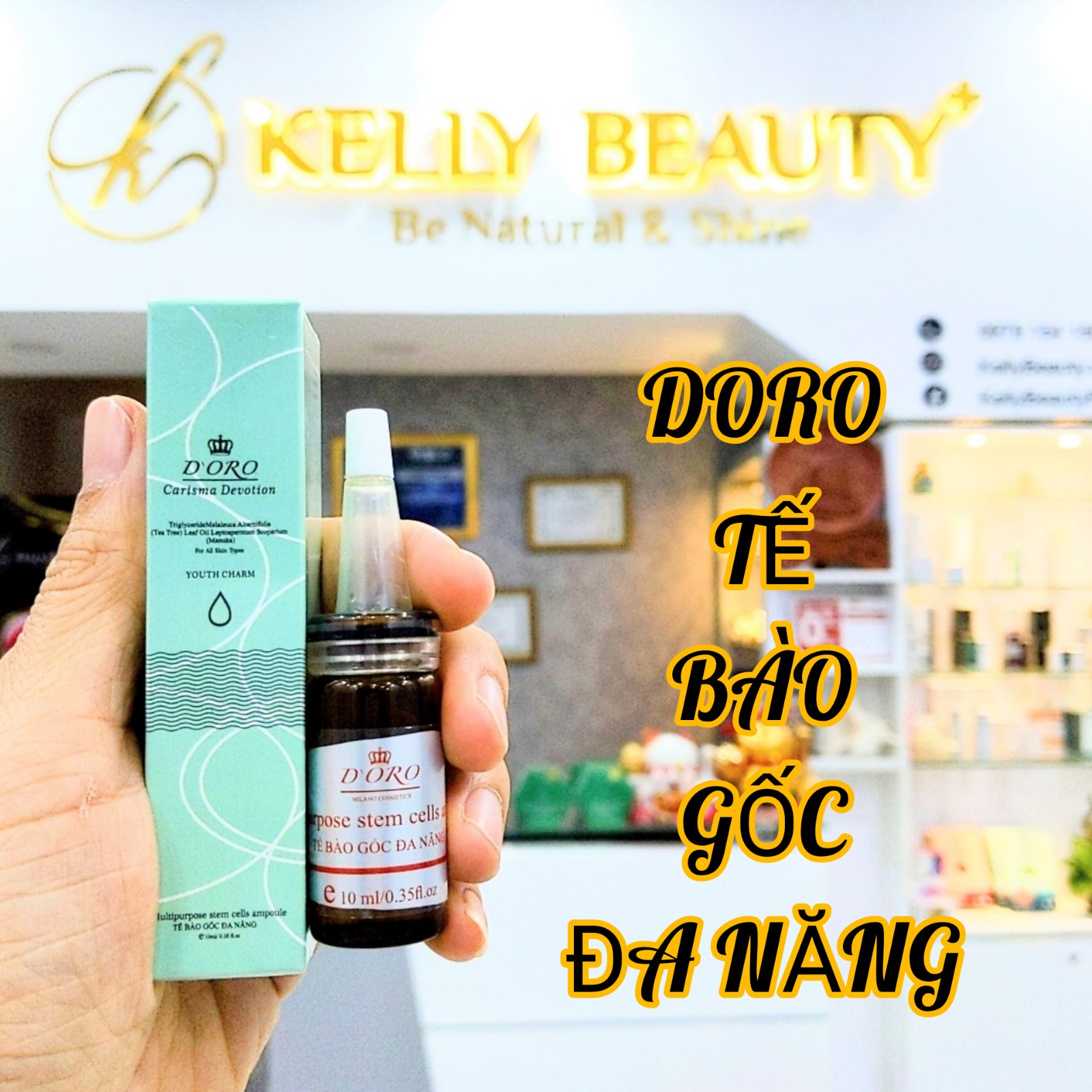 Tế Bào Gốc Đa Năng Doro - Phục Hồi Của Da Sau Vi Kim Giảm Thâm Mụn Tăng Sinh Collagen Se Khít Lỗ Chân Lông Kiểm Soát Dầu Trên Da