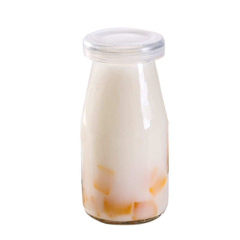 hủ thủy tinh 200ml làm sữa chua thân cao nắp nhựa