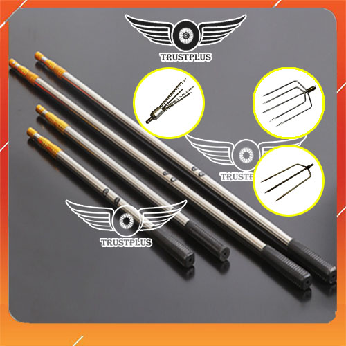 Cán xiên cá  chĩa cá cán lắp vào vợt cá rút gọn và kéo dài