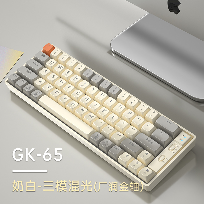 Bàn Phím Cơ HOTSWAP Langtu GK65, GK85, GK102, Led Rain Bow, Custom Golden Switch. Bản Không Dây 3 Ch