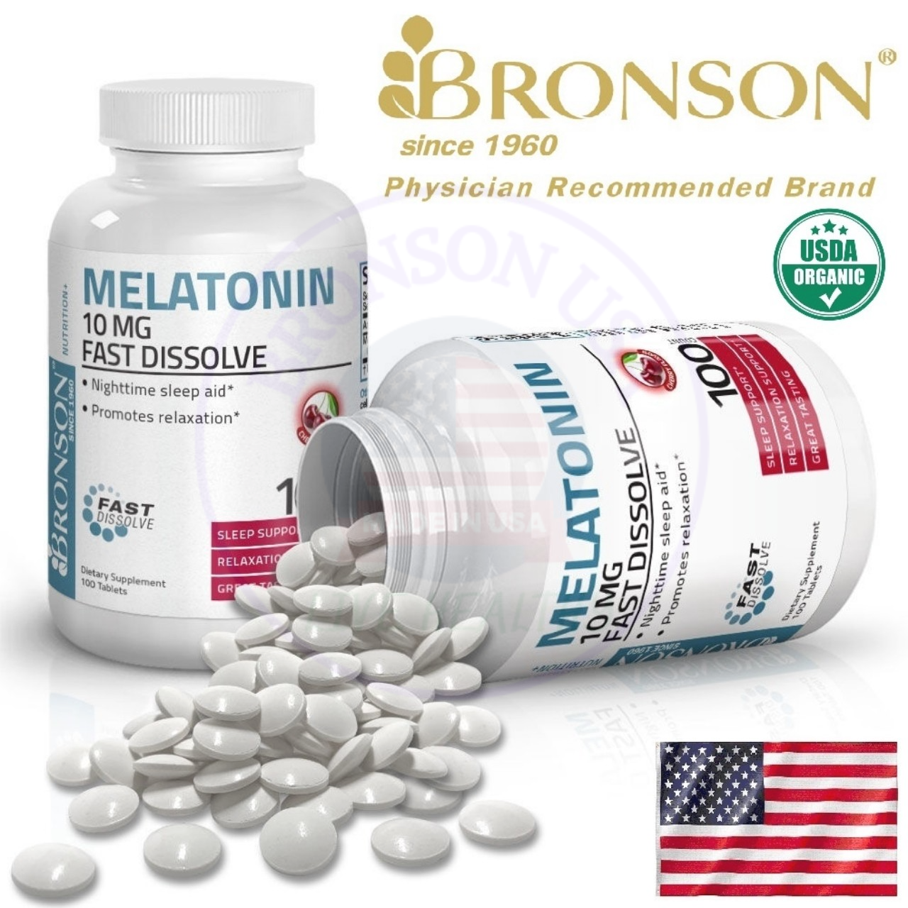 [Hcm]Organic Melatonin Fast Dissolve 10Mg - 100 Viên Mỹ - Giúp Ngủ Ngon