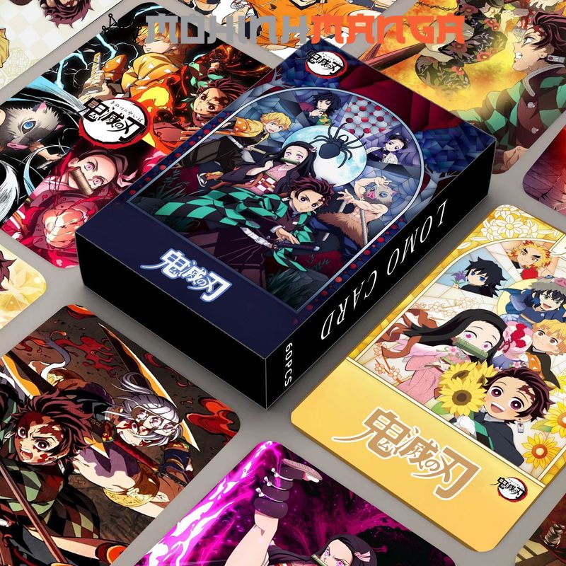 Lomo card hộp 30 thẻ truyện Kimetsu No Yaiba poster card Thanh gươm diệt quỷ Tanjiro Nezuko Zenitsu 