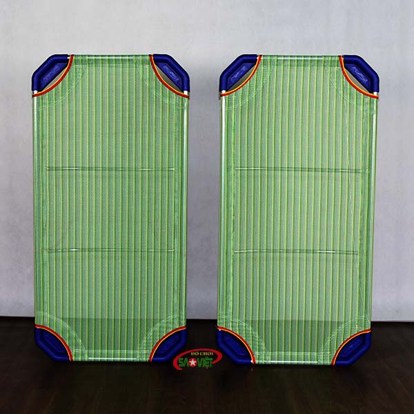 Giường lưới cho bé mầm non sọc xanh cốm S011VBB