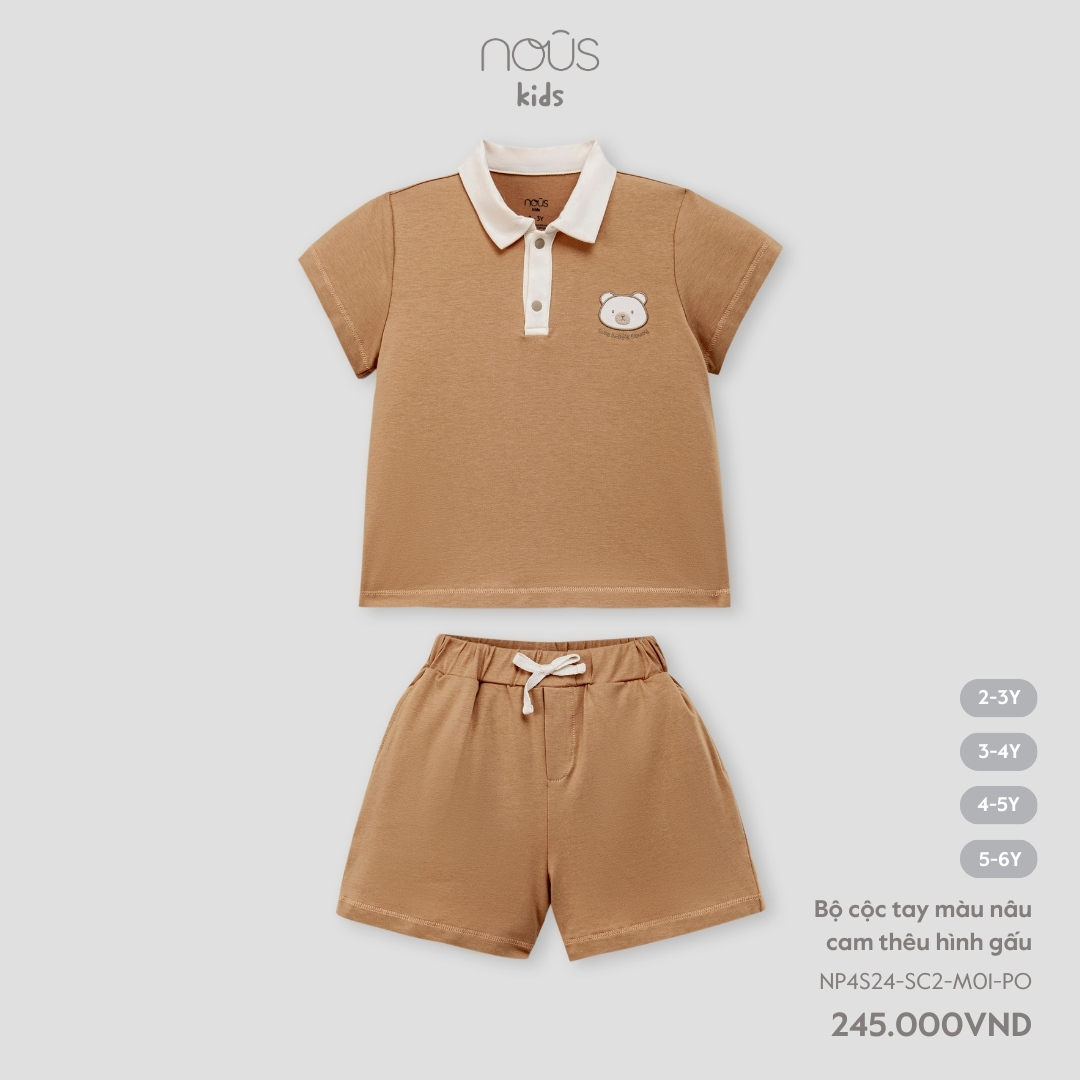 [Nous Kids] Bộ quần áo cộc tay bé trai bé gái nhiều màu sắc họa tiết dễ thương 2-6 tuổi Nous Việt Na