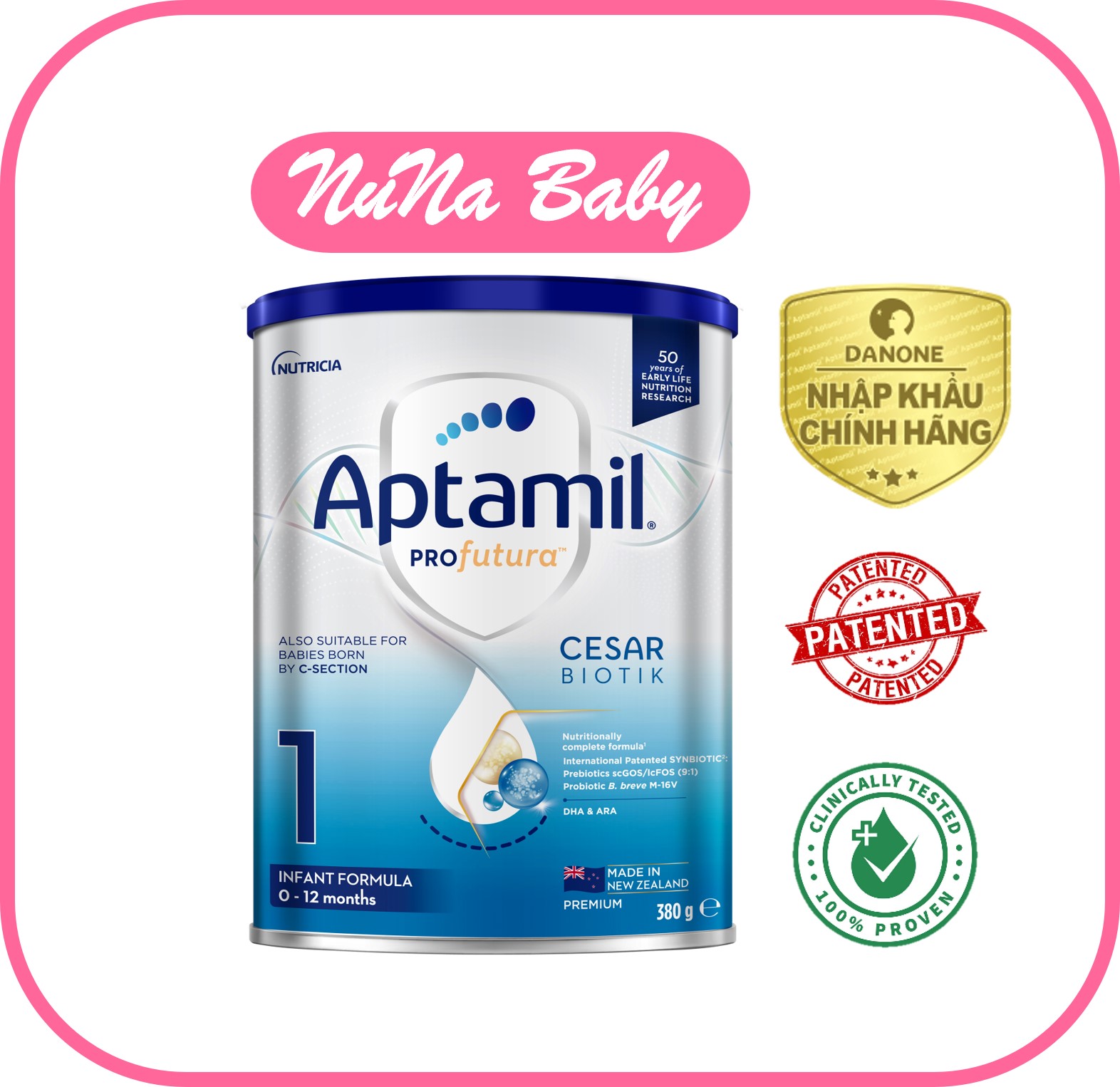 Sữa Aptamil Profutura Cesarbiotik New Zealand SỐ 1 800 g date 2027