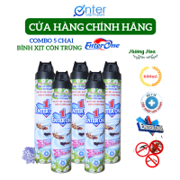 [Hàng Chính Hãng] Bình xịt côn trùng EnterOne hương hoa thiên nhiên 600ml {Combo 5 chai}. Xịt diệt kiến ba khoang diệt gián diệt muỗi vằn