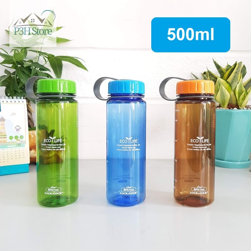 Bình nước cho bé đi học nhựa Tritan Lock&Lock Eco Life dung tích 500ml ABF613