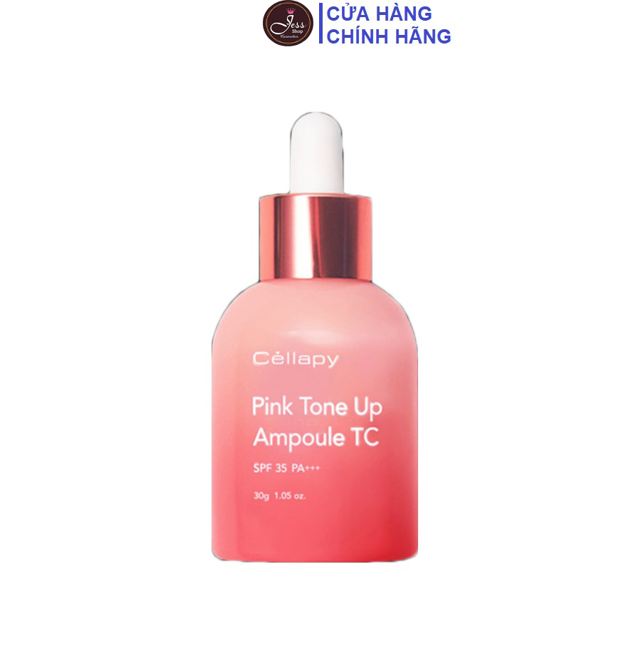 Mẫu Mới Tinh Chất Dưỡng Trắng Căng Bóng Chống Nắng Cellapy Pink Tone Up Ampoule Tc Spf35+ Pa+++ 30G