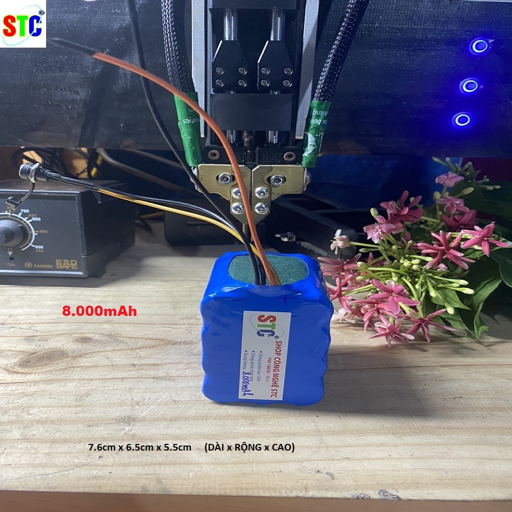 Khối pin 12v 3s cho loa kéoloa bluetoothquạt tích điện model wifibình phun...