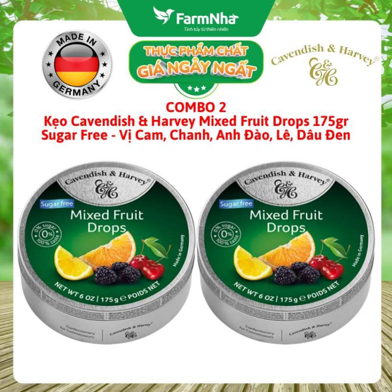 Kẹo Trái Cây Cavendish & Harvey nhiều Hương Vị Ngon Tuyệt - Chiết xuất trái cây tự nhiên từ Đức