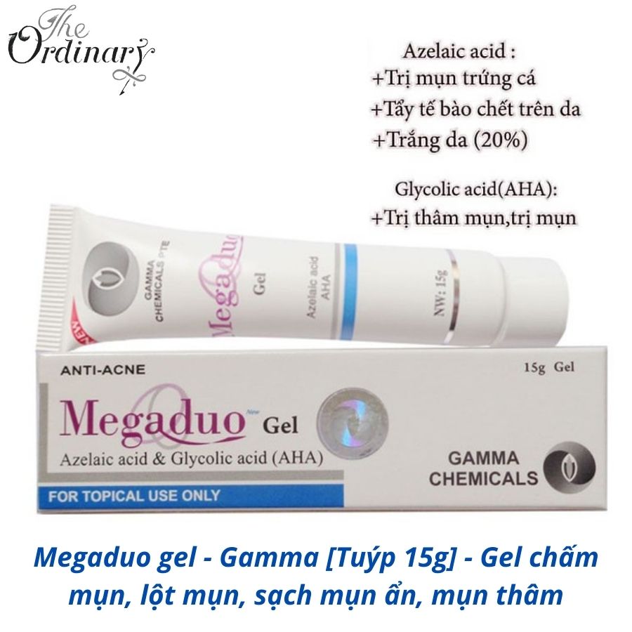 Megaduo Gel - Gamma [Tuýp 15G] - Gel Chấm Mụn Lột Mụn Sạch Mụn Ẩn Mụn Thâm