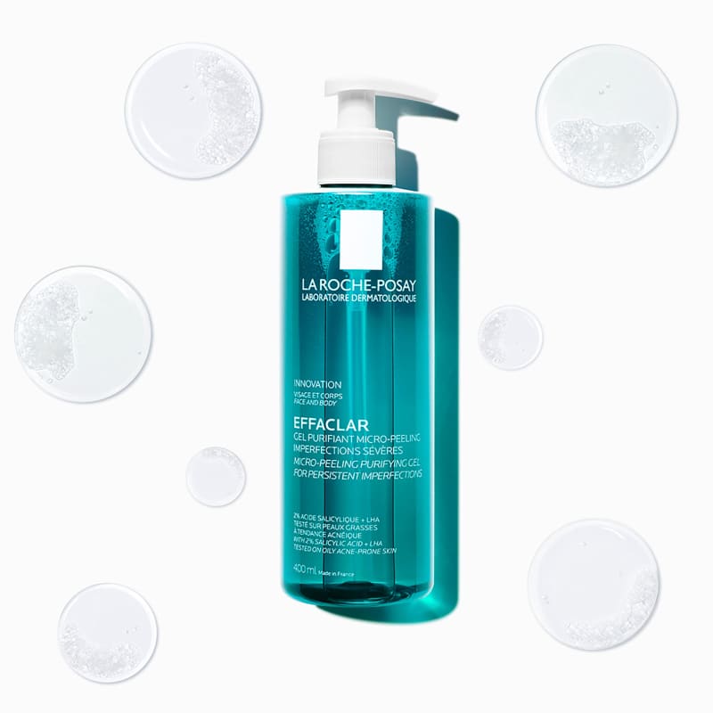 [Hcm]Gel Rửa Mặt & Tắm La Roche - Posay Làm Sạch & Giảm Mụn 400Ml