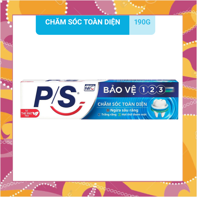 Hàng có sẵn Kem đánh răng P/S bảo vệ 123 chăm sóc toàn diện