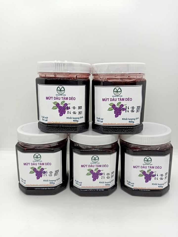 ( mua 3 tặng 1 fullsize date mới) Mứt dâu tây dẻo Đà Lạt 400g dâu tây nguyên trái pha nước dâu tây l