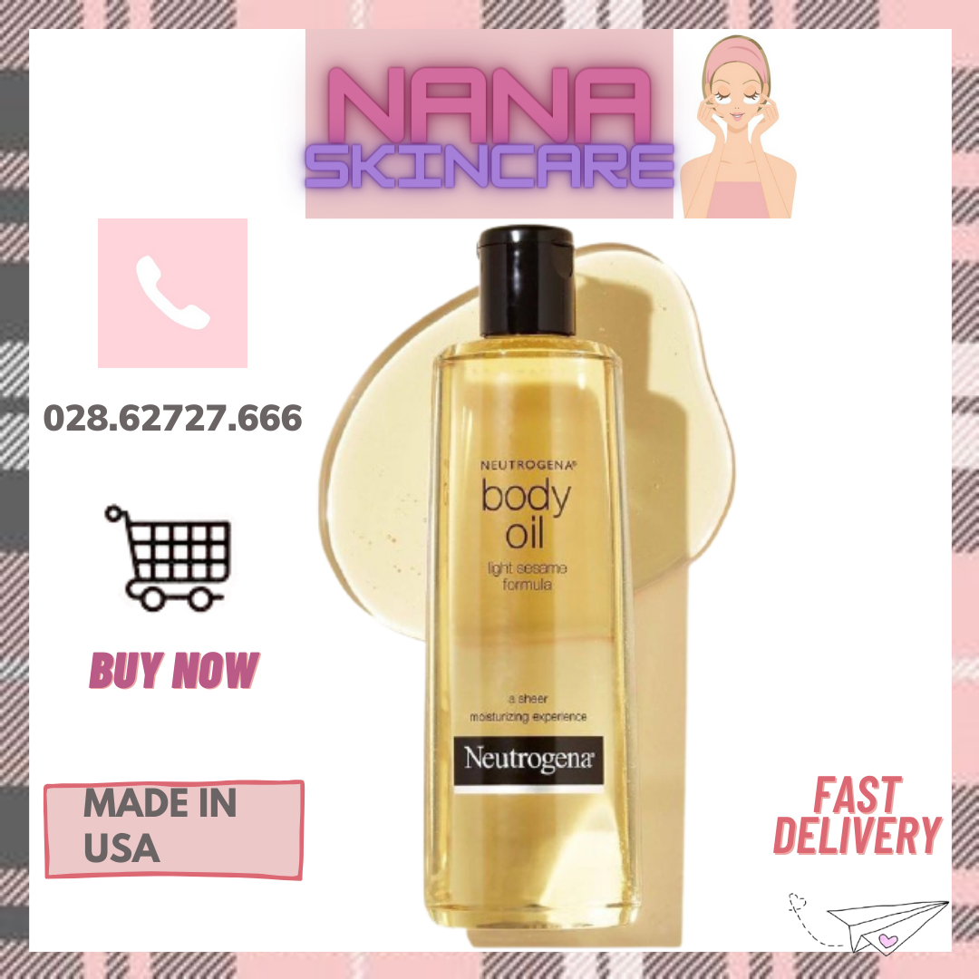 [Hcm]Dầu Cấp Ẩm Neutrogena Body Oil Light Sesame Formula (250Ml)