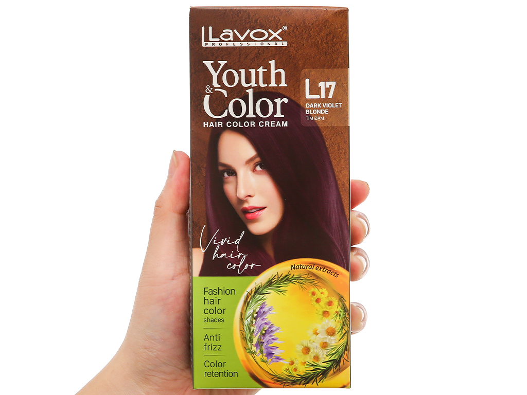 [Hcm]Kem Nhuộm Màu Tóc Cao Cấp Lavox Youth&Color L17 (Tím Đậm)