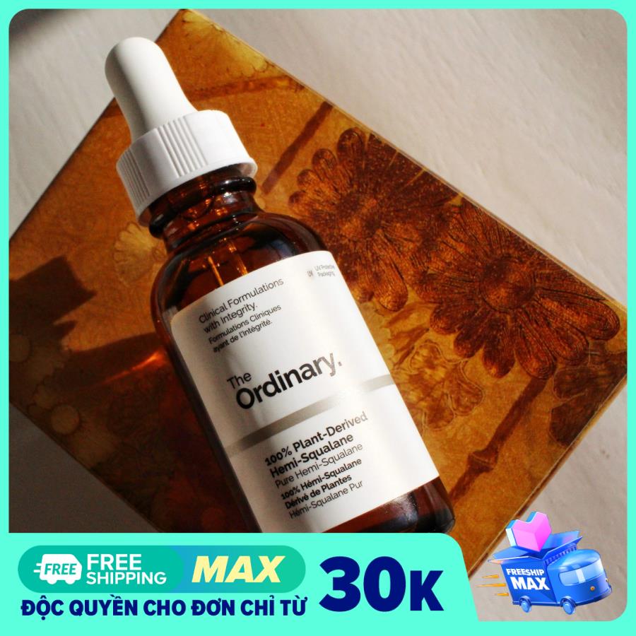 [HCM]The Ordinary 100% Plant-Derived Squalane Serum Cấp Ẩm Giữ Nước Giảm Mụn Chống Lão Hóa Cải Thiện Đốm Nâu 30ml