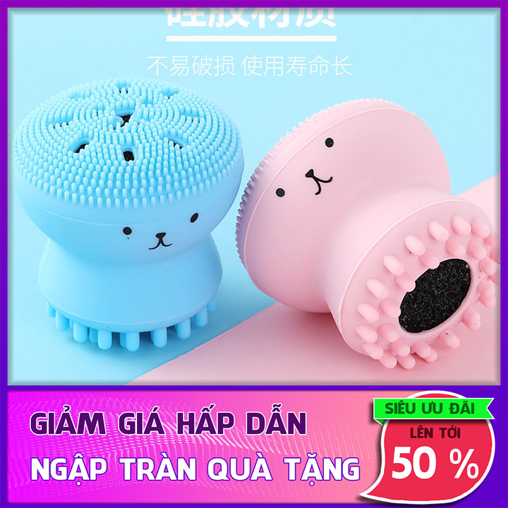 Mút Rửa Và Massage Mặt Bạch Tuộc Giúp Tẩy Tế Bào Chết Làm Sạch Da Thu Nhỏ Lỗ Chân Lông - Dụng Cụ Massage Tăng Độ Đàn Hồi Cho Da Chống Lão Hóa
