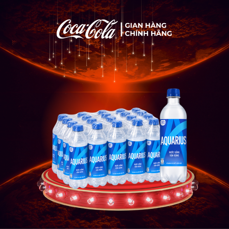 Lốc 24 Chai Nước Điện Giải Bù Khoáng Thể Thao Aquarius 390ml/Chai Sale 8.8 Coca-Cola Chính Hãng_LD