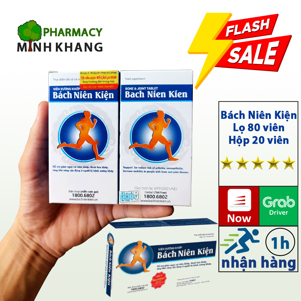 [Lấy Mã Giảm Thêm 30%]Bách Niên Kiện Hộp 80 Viên Giúp Giảm Viêm & Đau Nhức Xương Khớp