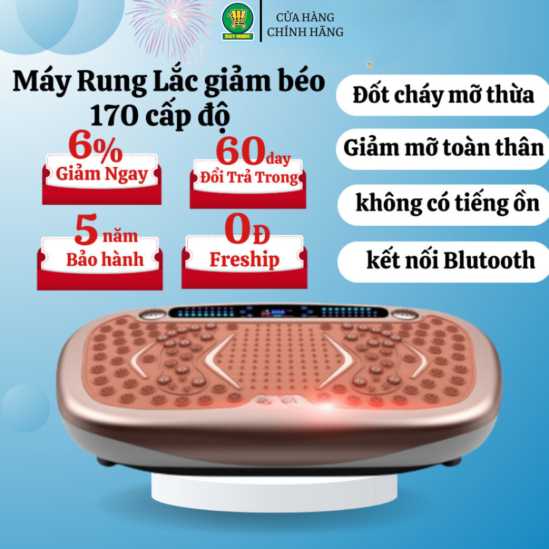 Máy giảm cân rung lắc toàn thân Relax K6 cao cấp - Máy tập gym có bluetooth đa năng - Máy massage bụ