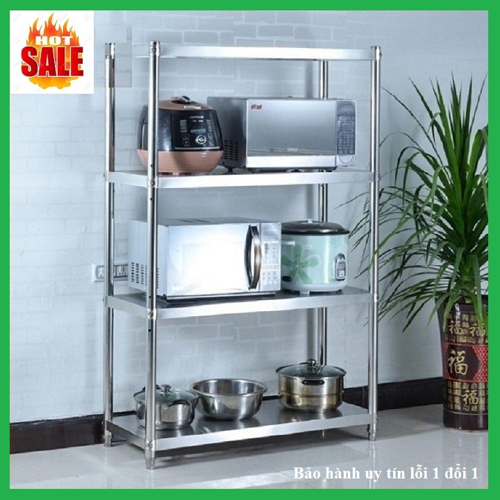 Kệ để lò vi sóng 4 tầng chất liệu inox 304 kích thước: 100x50x35cm kệ để đồ nhà bếp kệ nhà bếp kệ đa