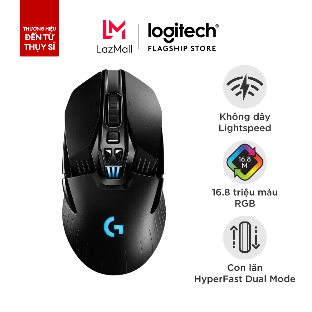 Chuột game không dây Lightspeed RGB Logitech G903 Hero - Cảm biến Hero 25k pin sạc 140h+ thiết kế th