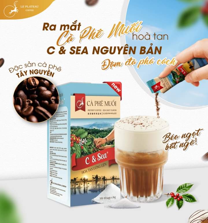 Cà Phê Muối Hòa Tan Đặc Biệt Thơm Ngon Tiện Lợi -  C&amp; Sea Le Plateau Coffee