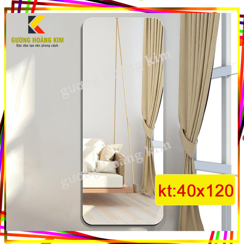 Gương Toàn Thân Treo Tường Giá Rẻ Phôi Gương Bắt Vít Hoặc Dán Keo 40X120Cm Guonghoangkim Mirror