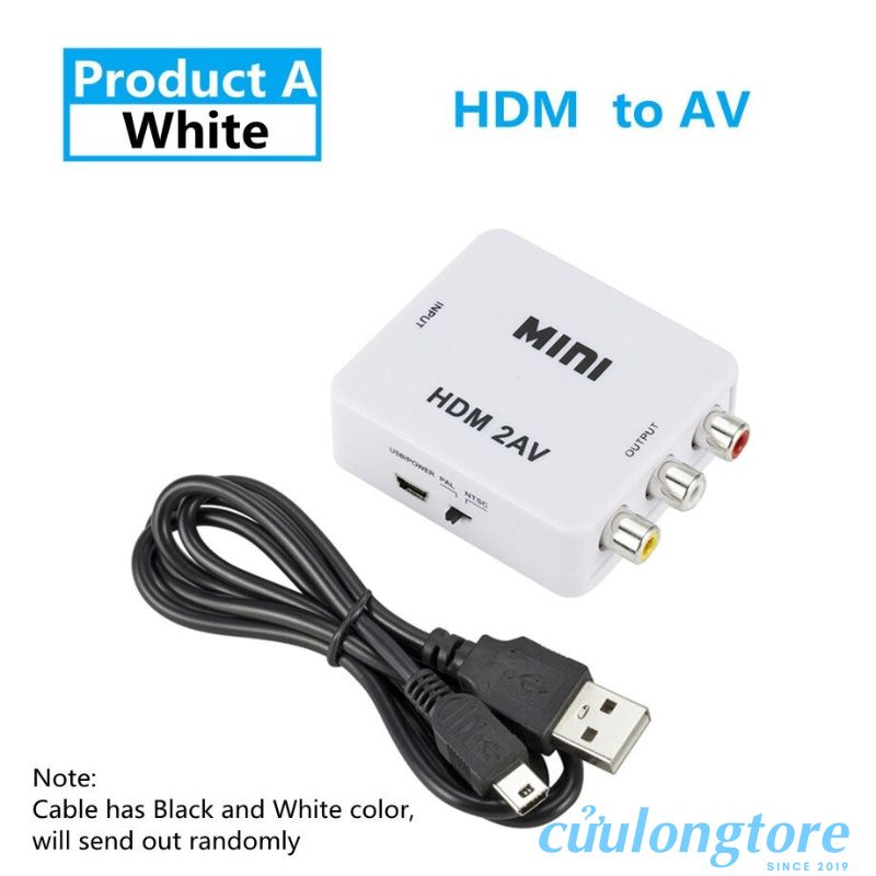 Bộ Chuyển Đổi HDMI AV Audio Video đầu cáp chuyển đổi hdmi sang composite RCA âm thanh RL video NTSC/