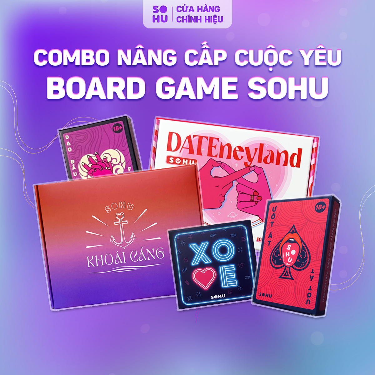 Combo board game nâng cấp cuộc tình của Sohu Hà Nội bao gồm game date ướt át dạo đầu xove khoái cảng