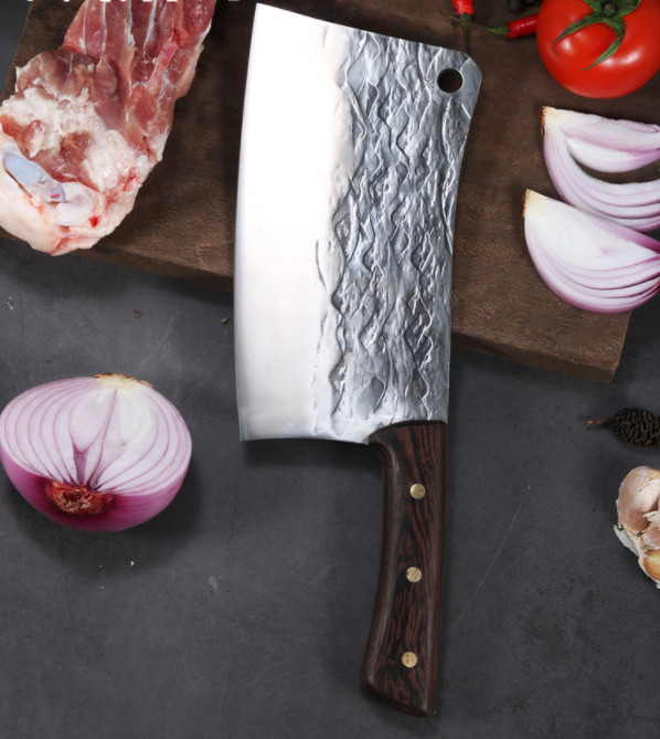 Bộ dao nhật bản hàng bãi  Akatsuki chặt xương thái rau thịt - Dao vân búa chuyên dụng cho nhà bếp - Dao gia dụng Dao cắt bằng tay -Dao cắt thịt kiểu cũ Đầu bếp đầu bếp Cắt xương đặc biệt