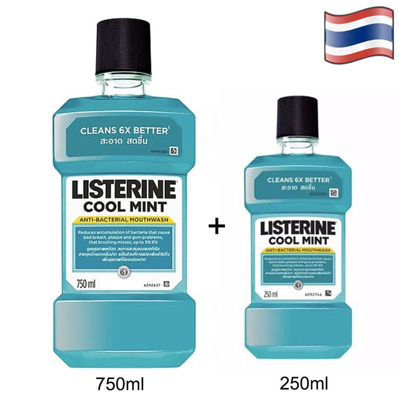 2 Chai Listerine 750Ml Và 250Ml