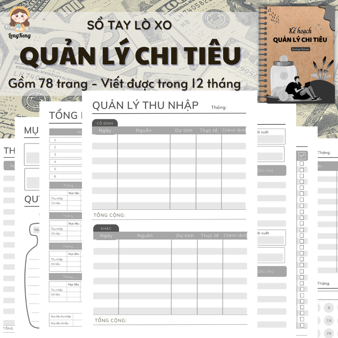 🌈[Sổ tay Quản lý chi tiêu - Budget Planner] - Nghệ thuật quản lý thu chi cá nhân  hình thành thói qu