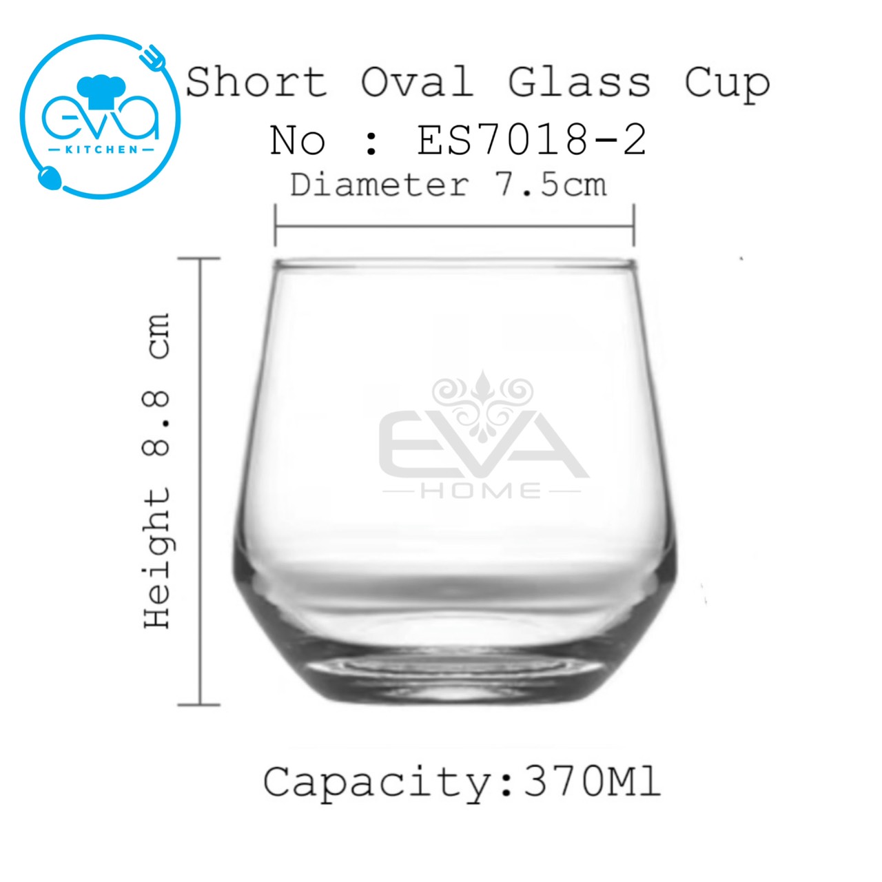 Ly Thuỷ Tinh Kim Cương Lục Giác Chịu Nhiệt Deli 320ML Diamond Shape Wiskey Glass Mugs Deli ES5361-2