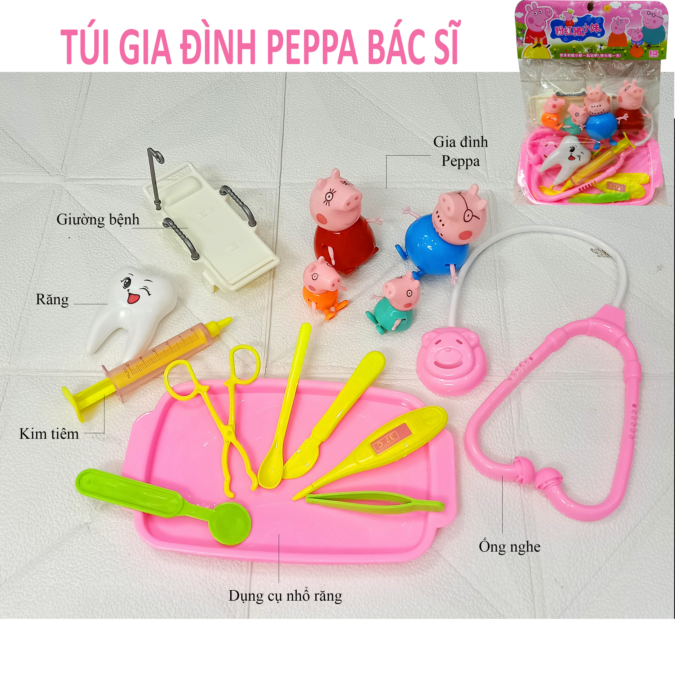 Đồ chơi mô hình gia đình heo Peppa