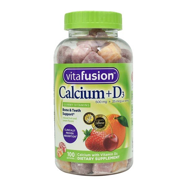 [Hcm]Vitafusion Kẹo Dẻo Calcium 500Mg Cho Người Lớn 100 Viên