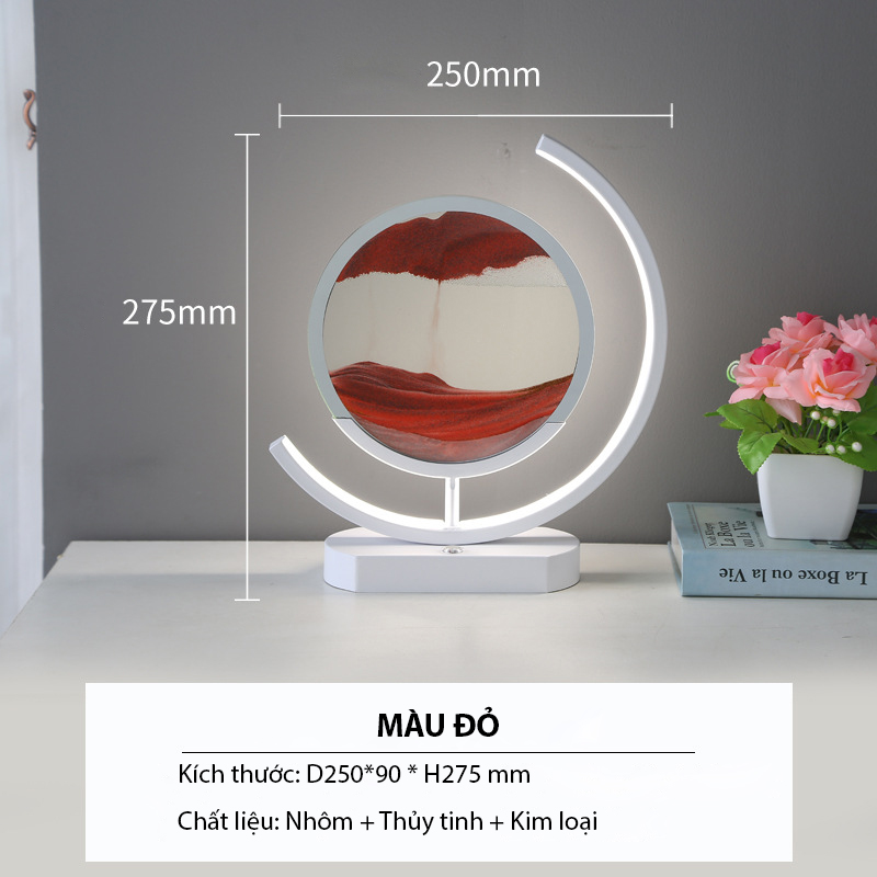 TRANH CÁT CHẢY CHUYỂN ĐỘNG 3D HÌNH BÁN NGUYỆT KẾT HỢP ĐÈN LED - DECOR TRANG TRÍ SÁNG TẠO ĐỘC ĐÁO - Q