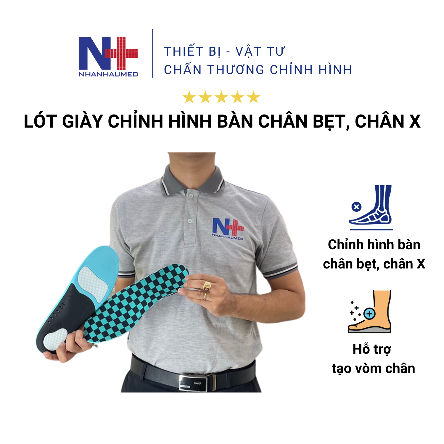 Lót Giày Bàn Chân Bẹt Người Lớn Chuẩn Y Khoa Hỗ Trợ Chỉnh Hình Bàn Chân Lót Giày Êm Chân