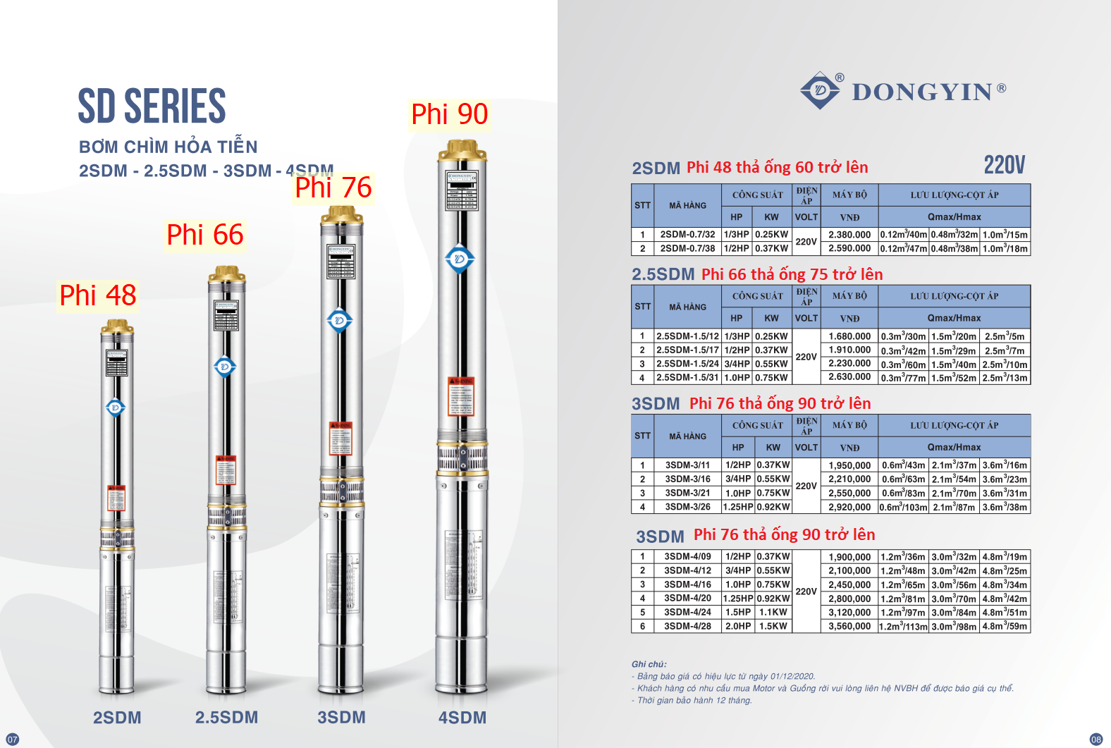 Bơm hỏa tiễn bơm chìm giếng khoan Dongyin chính hãng