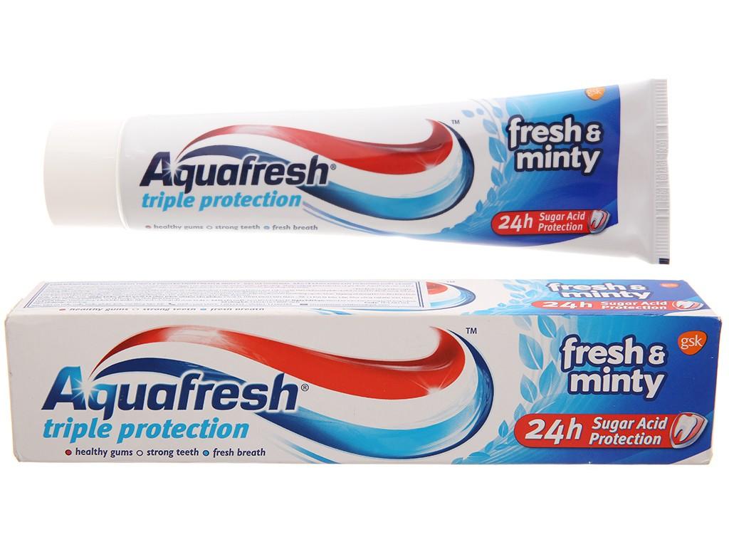 [HCM][GIÁ GIẢM SÂU] Kem đánh răng Aquafresh bạc hà thơm mát 100ml của Mỹ Hạn sử dụng đến tháng 12 năm 2022