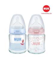 BÌNH SỮA NUK PREMIUM CHOICE+ THỦY TINH 120ML NÚM TI S1 - M